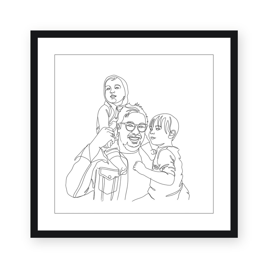 Gepersonaliseerd huwelijkscadeau | koppelportret van je foto van een foto, voorbeeld van Dixels