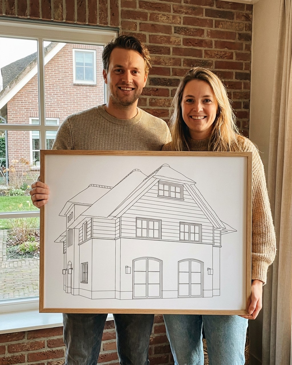 Housewarming gift: a portrait of their home