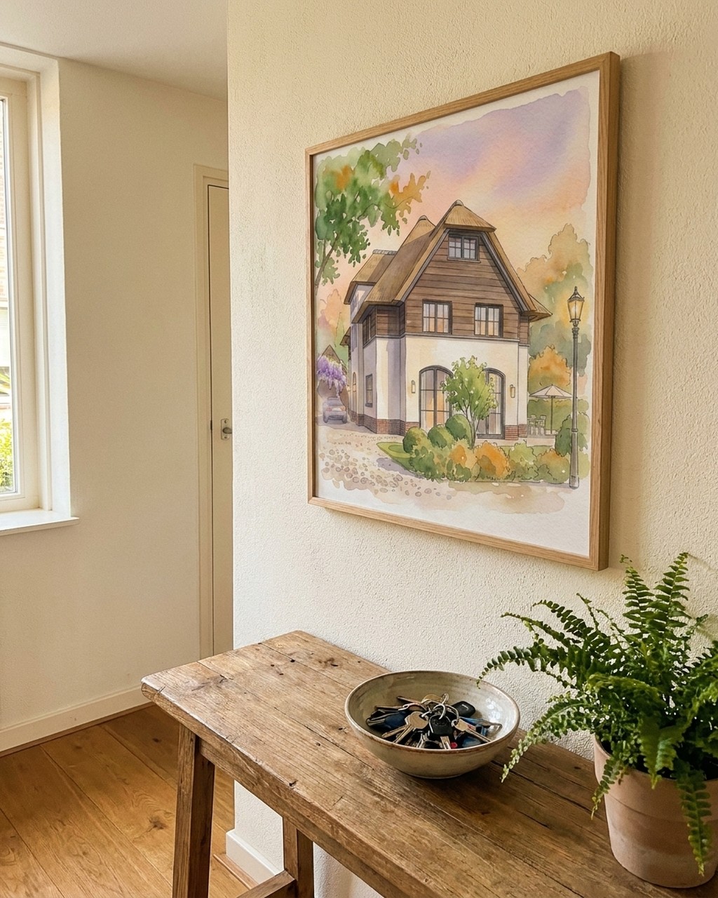 Housewarming gift: a portrait of their home