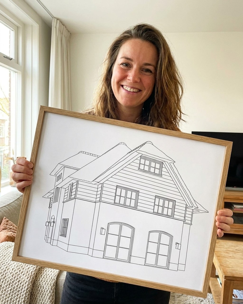 Housewarming gift: a portrait of their home