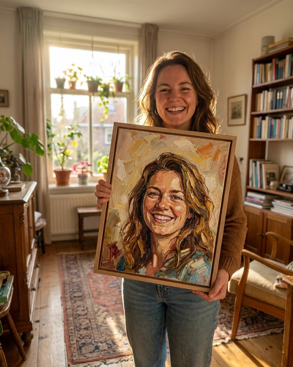 Impasto olieverf van je foto | schilderij-look van een foto, voorbeeld van Dixels