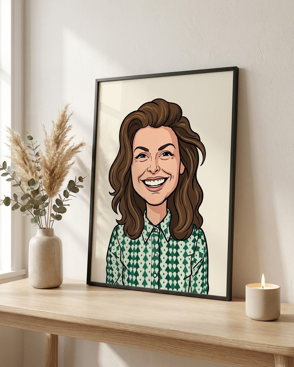 Karikatuur als poster met lijst | grappig cadeau