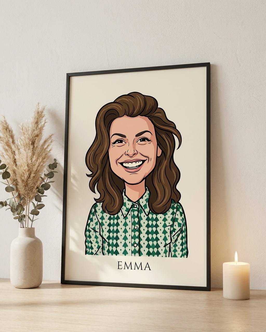 Karikatuur als poster met lijst | grappig cadeau