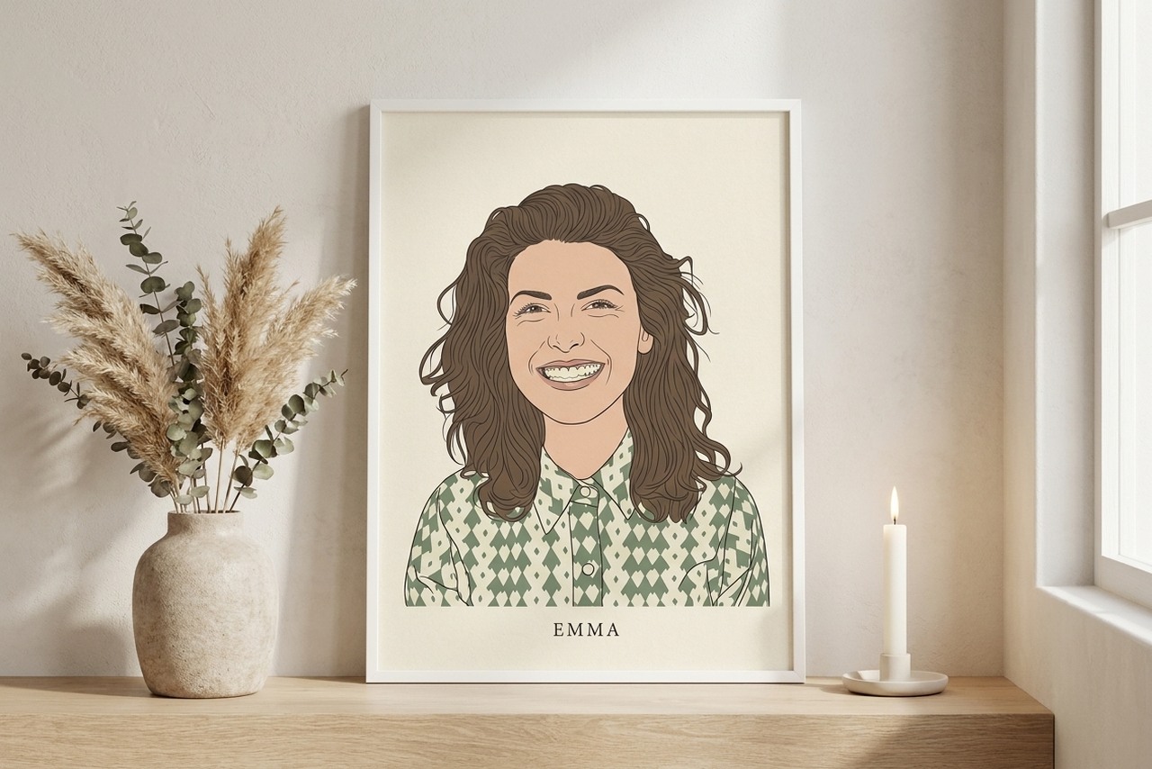Portret in kleur als gepersonaliseerd cadeau