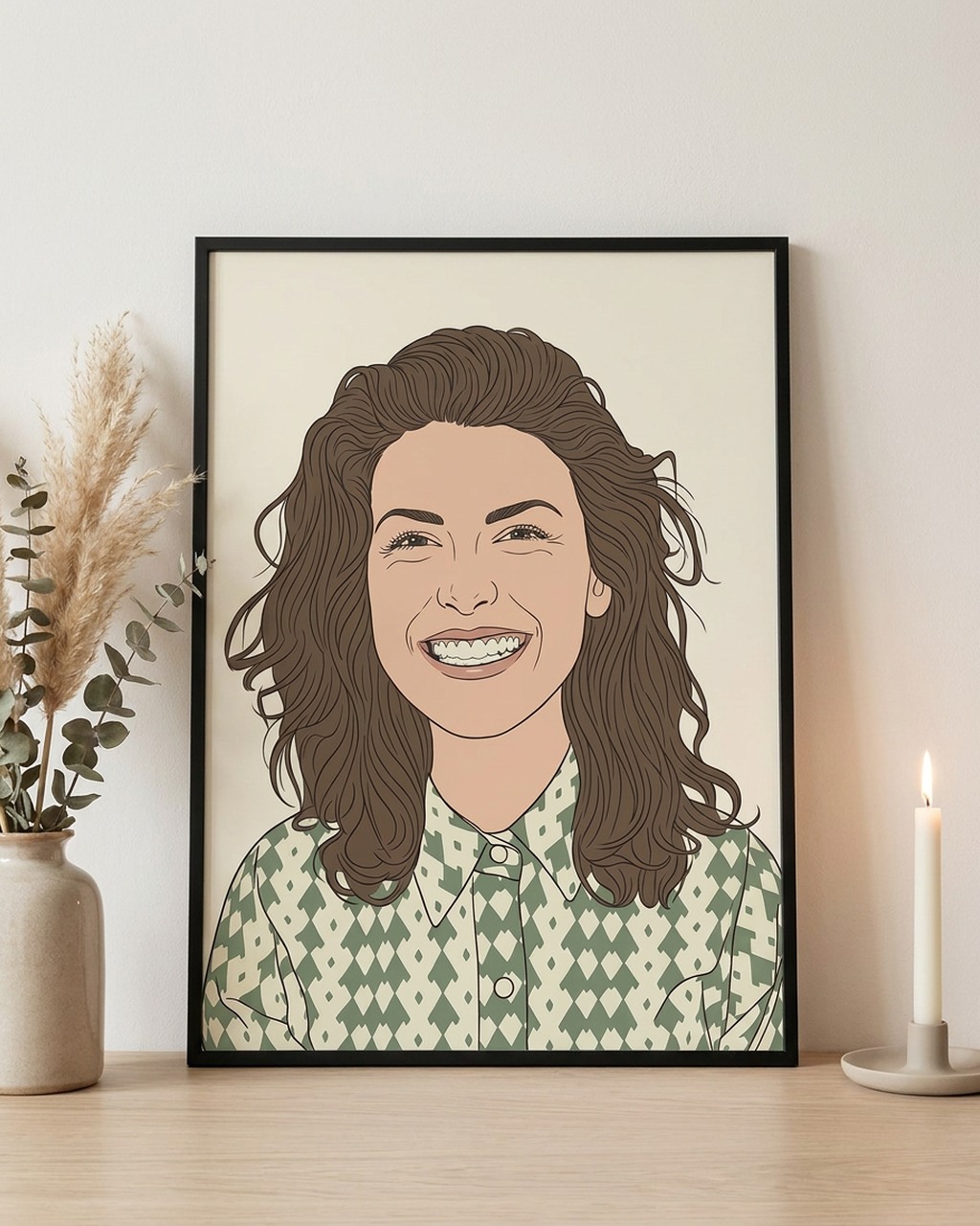 Kleurenportret als poster met lijst | wandkunst
