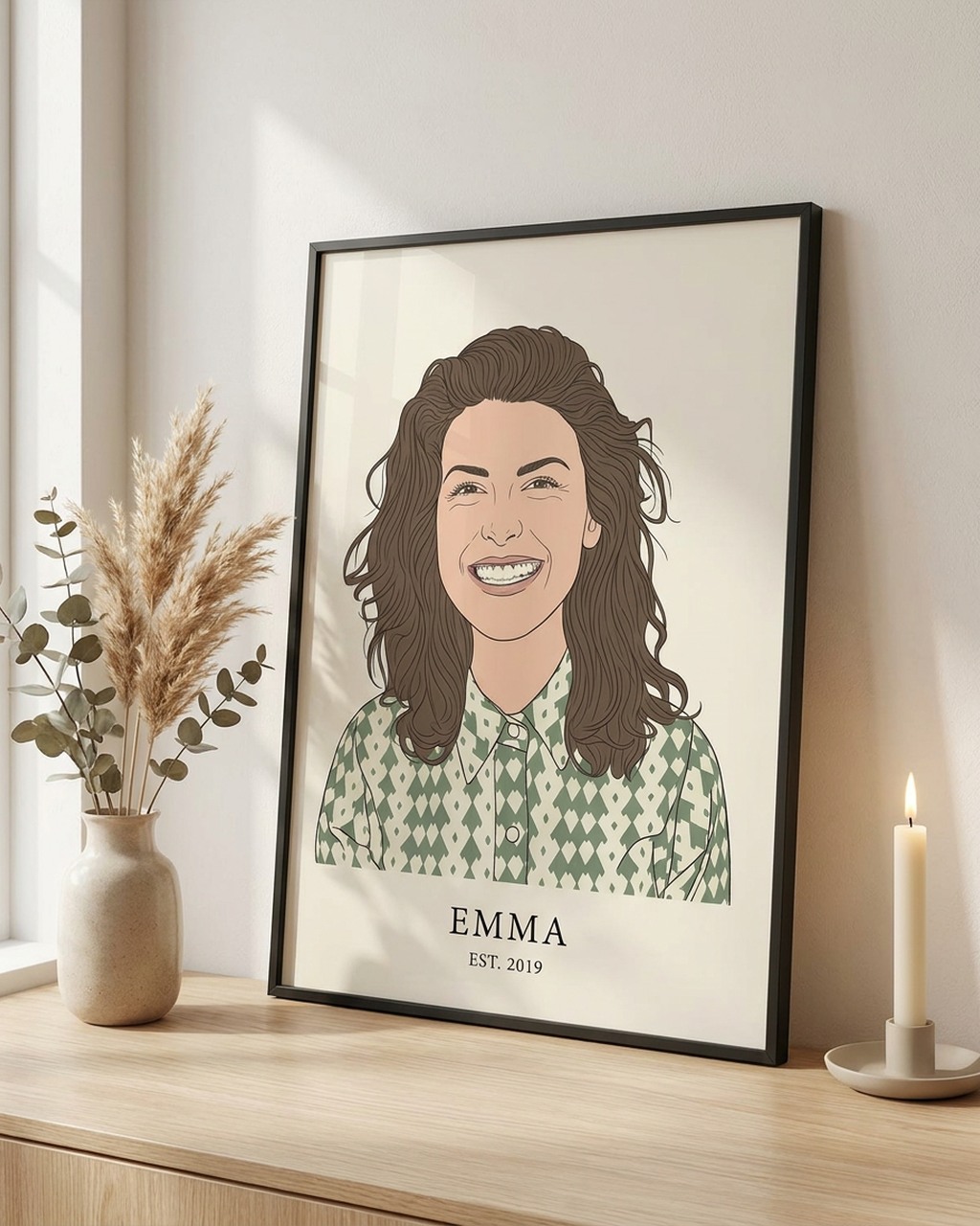Kleurenportret als poster met lijst | wandkunst