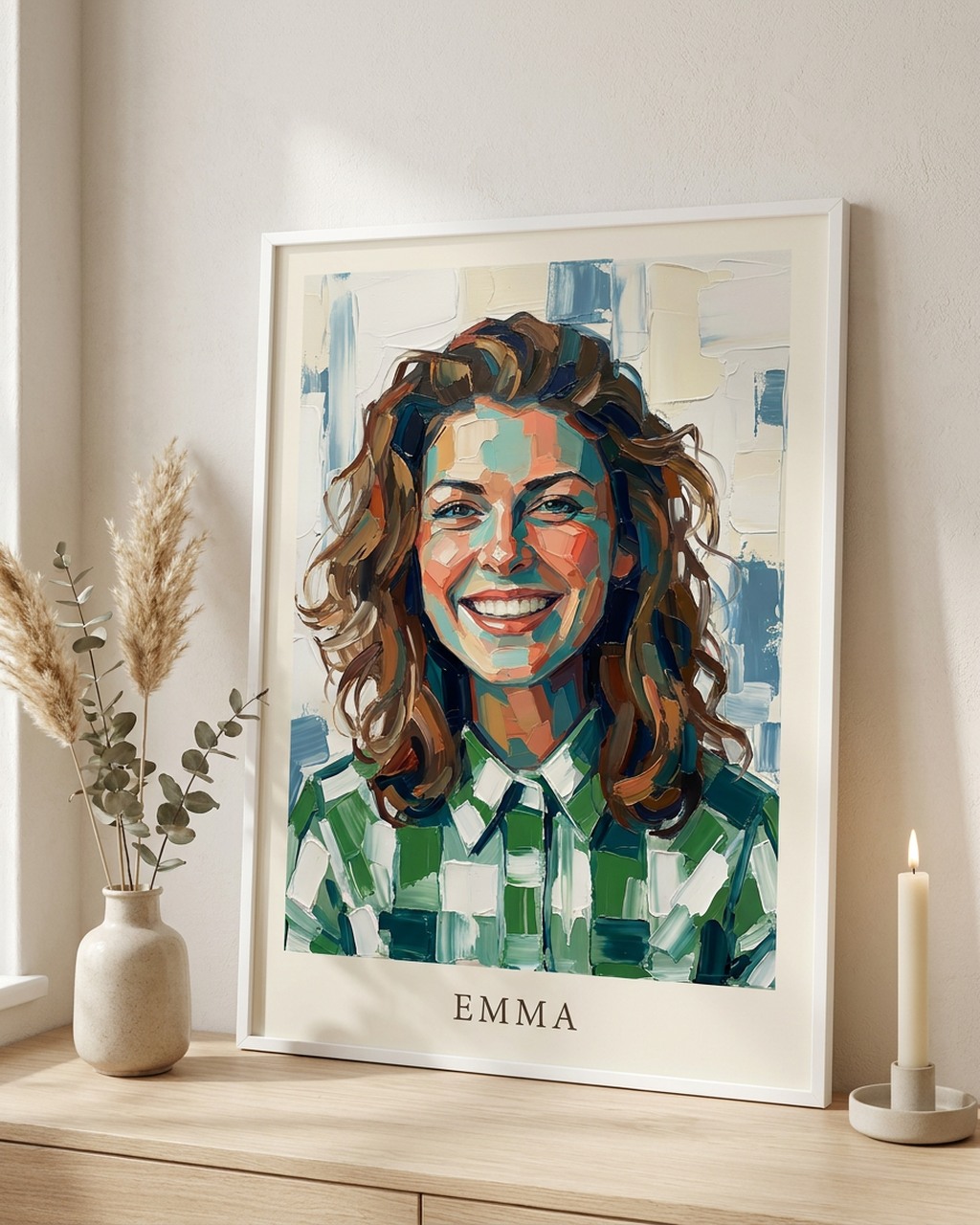 Abstract kunstwerk van foto als gepersonaliseerd cadeau van een foto, voorbeeld van Dixels