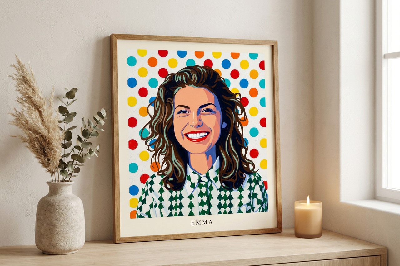 Pop art portret ingelijst van je foto