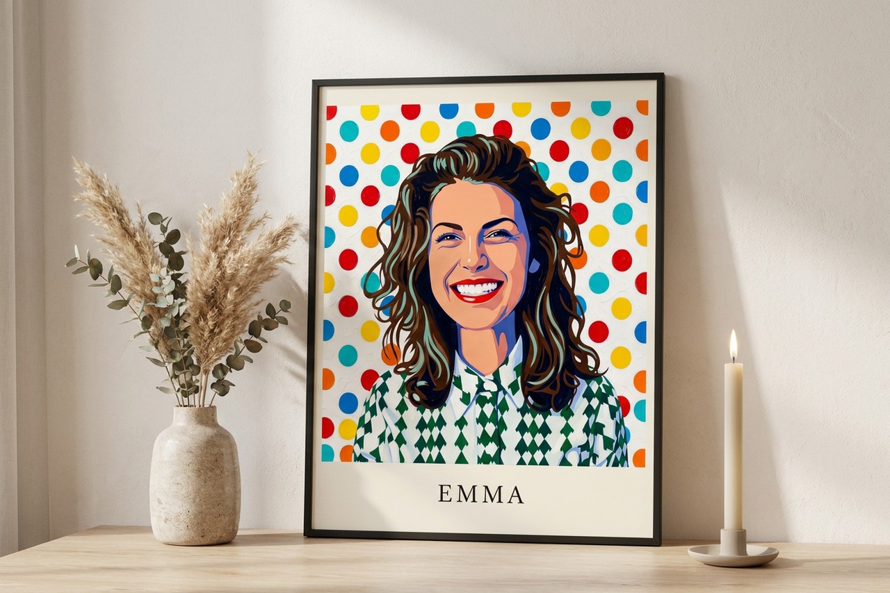 Pop art als poster met lijst | kleurrijke wandkunst