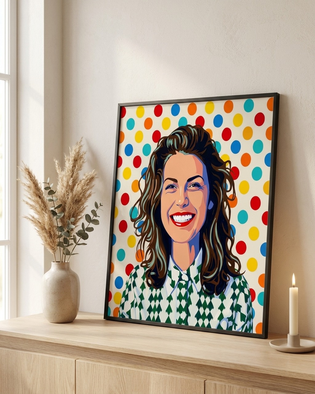 Pop art als poster met lijst | kleurrijke wandkunst