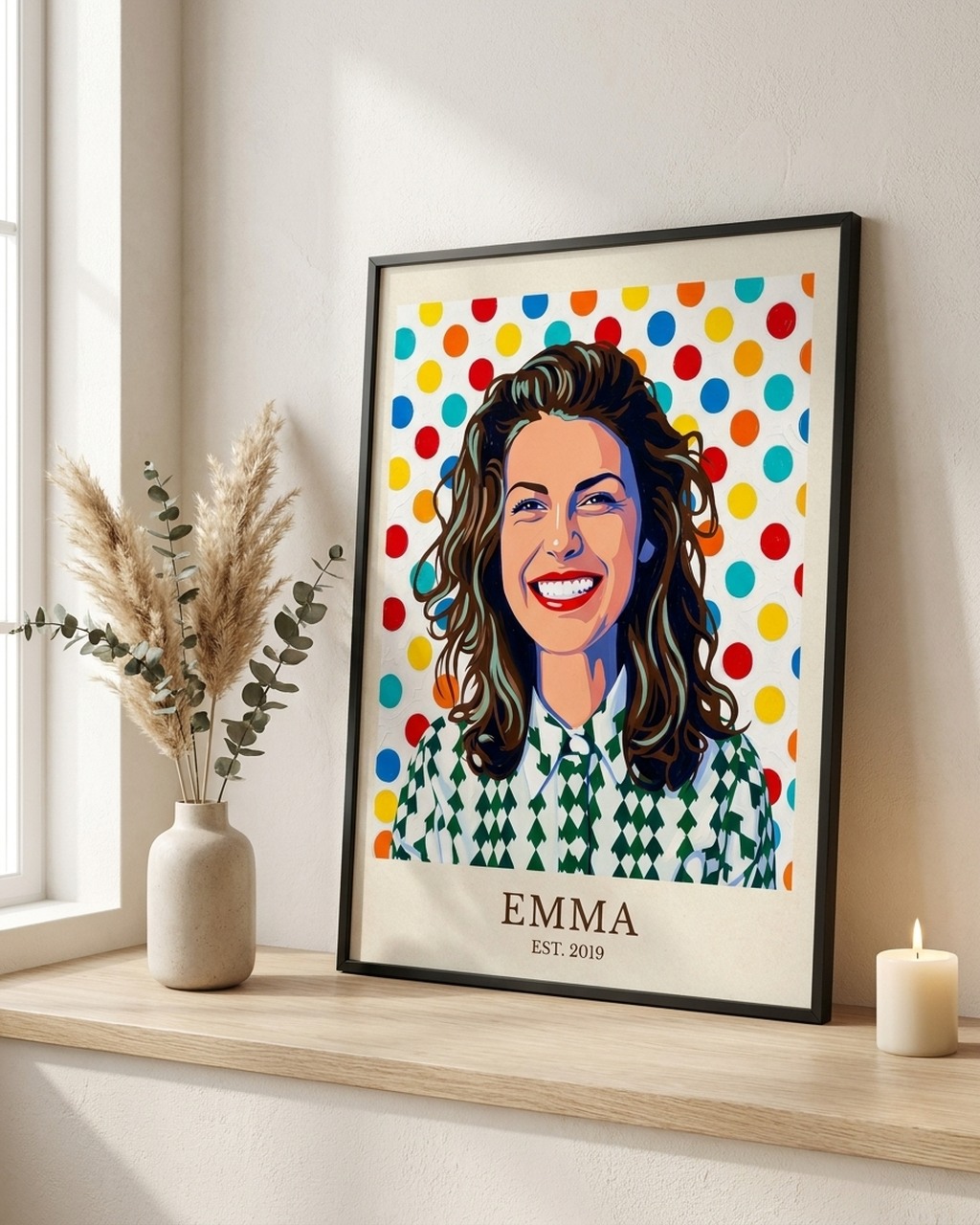 Pop art als poster met lijst | kleurrijke wandkunst