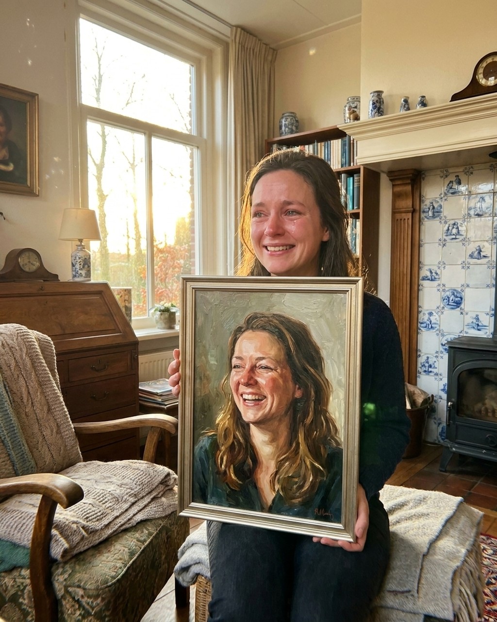 Schilderij van je foto laten maken van een foto, voorbeeld van Dixels