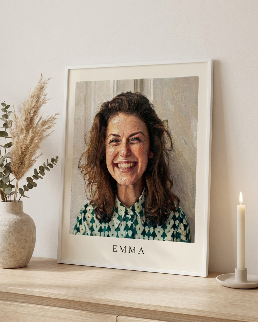 Van foto naar schilderij als gepersonaliseerd cadeau van een foto, voorbeeld van Dixels