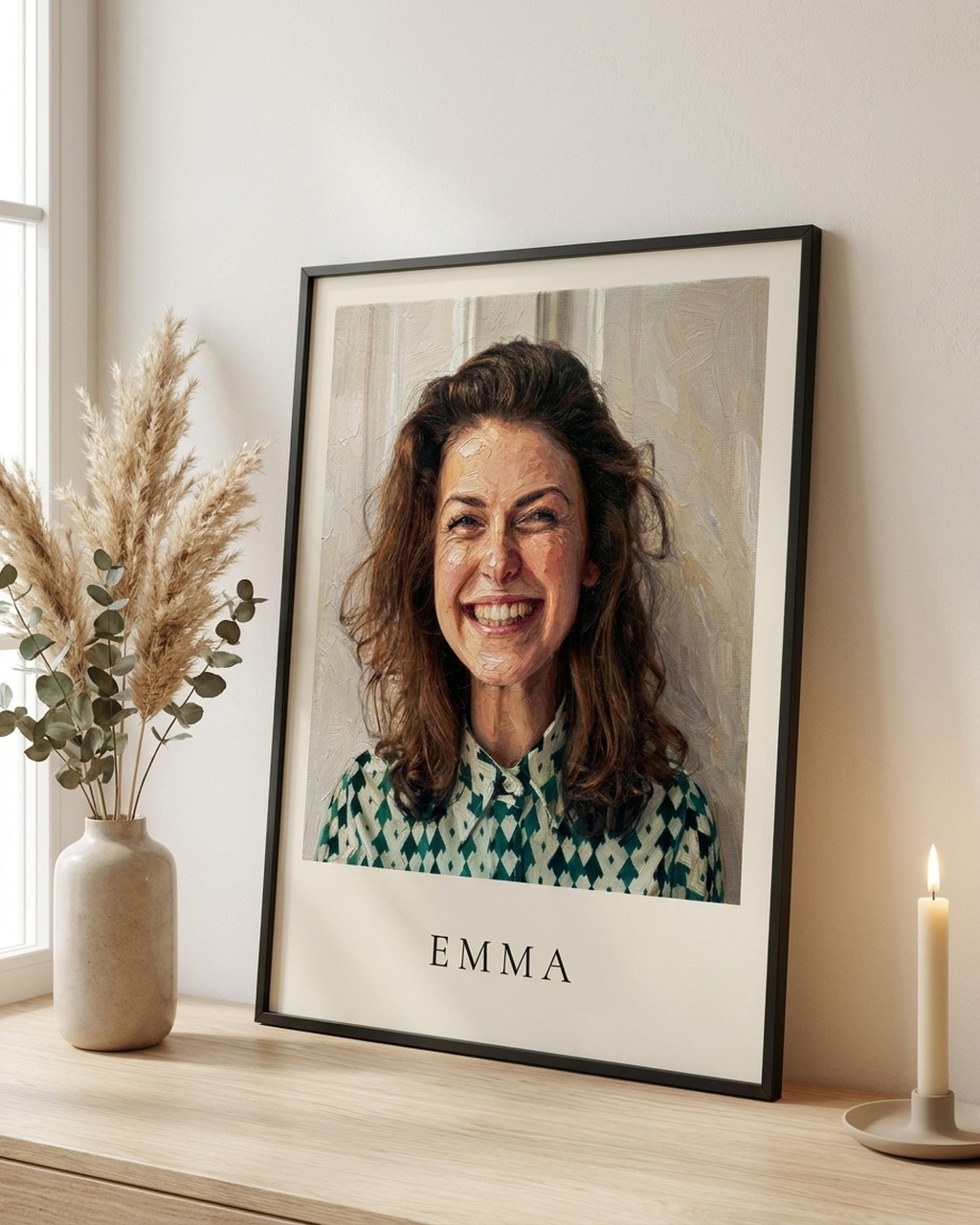 Schilderij van je foto als poster met lijst van een foto, voorbeeld van Dixels