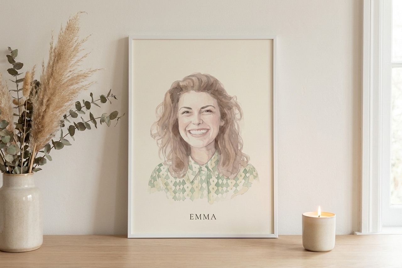Aquarel van je foto als gepersonaliseerd cadeau