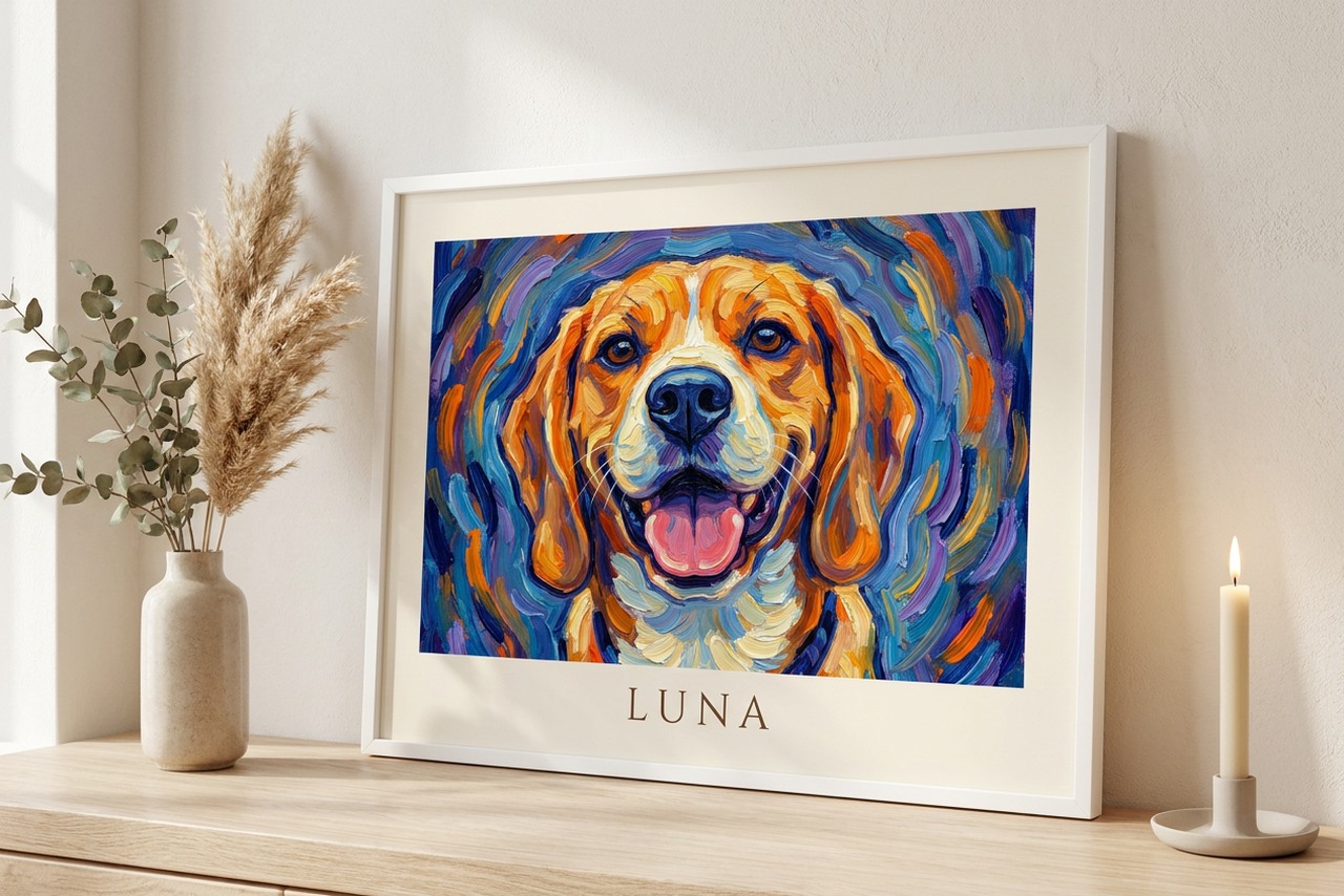 Expressief dierportret als gepersonaliseerd cadeau