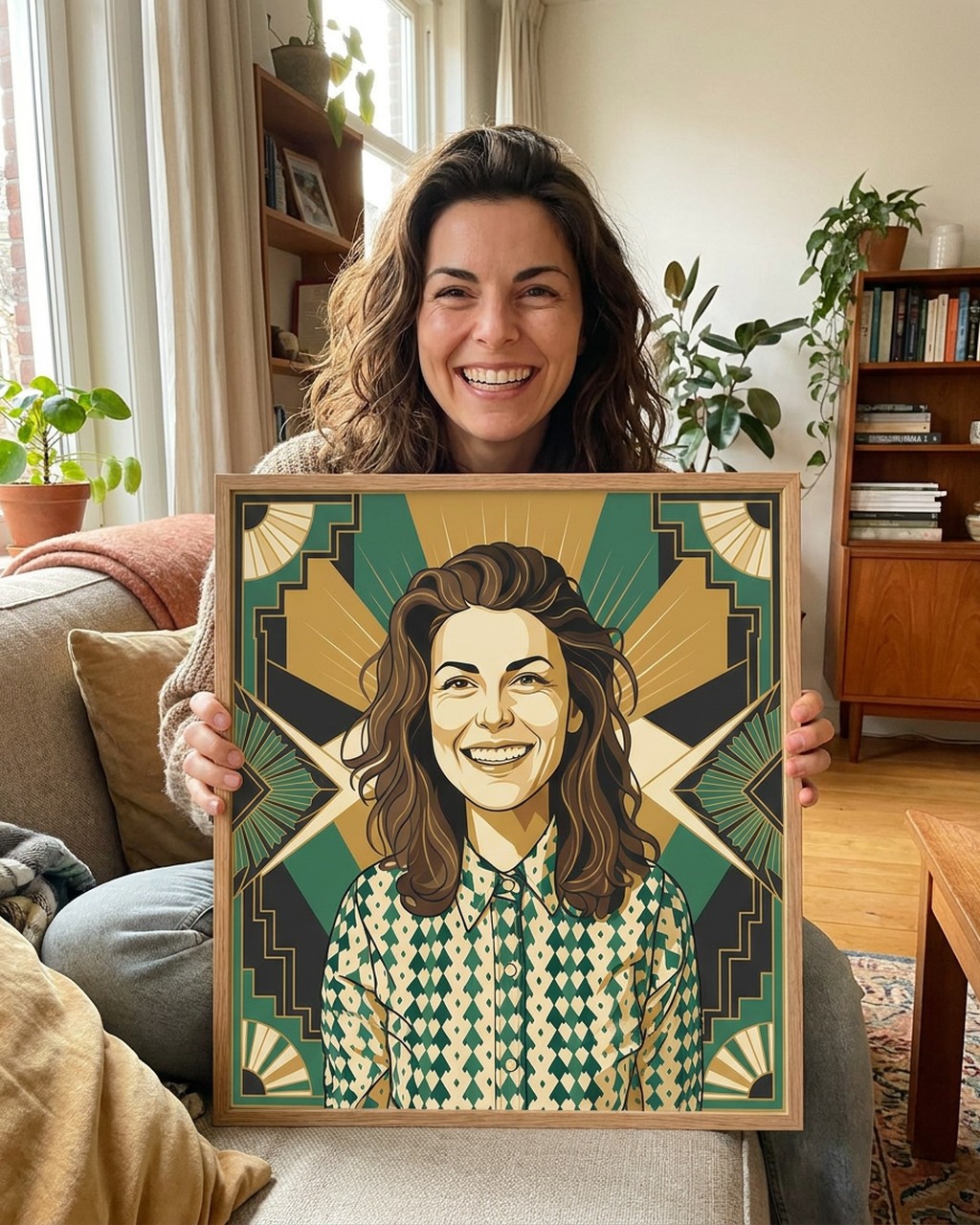Art deco kunstwerk bij iemand thuis