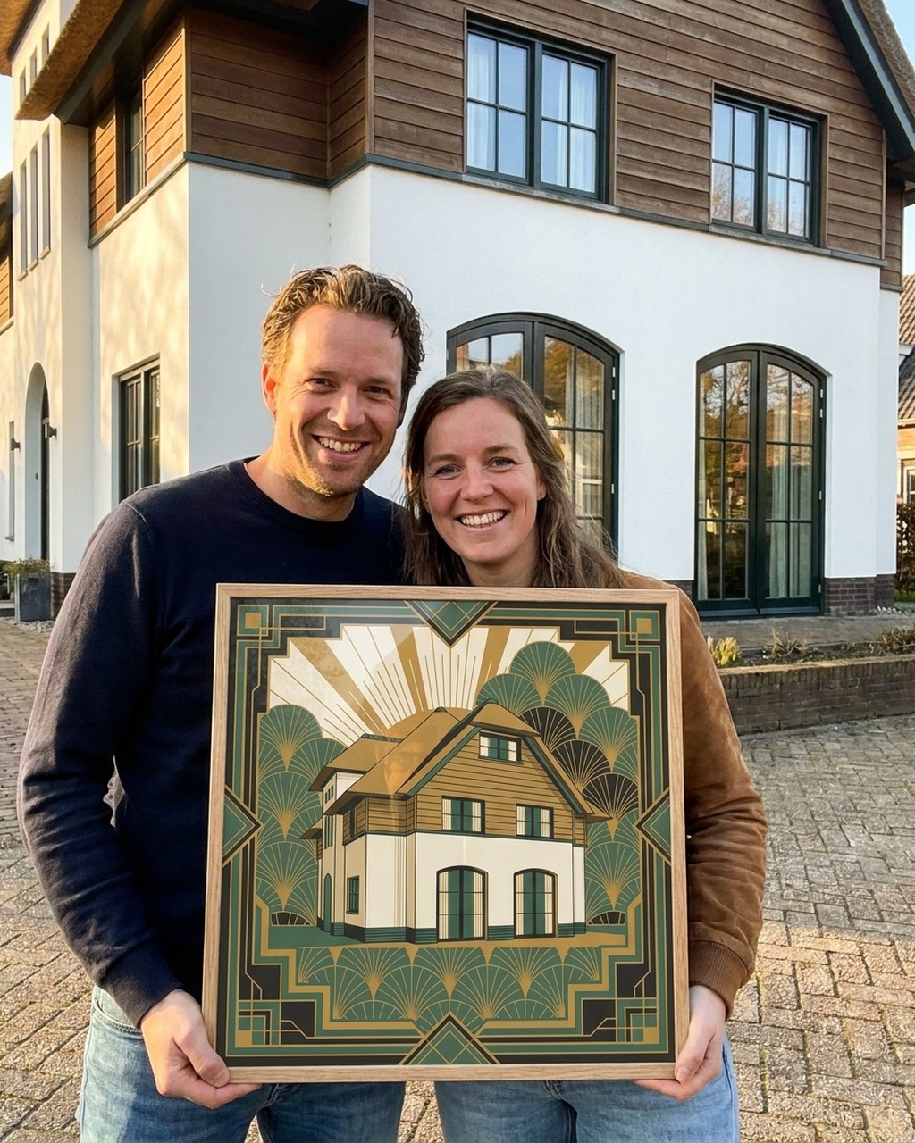 Art deco kunstwerk bij iemand thuis