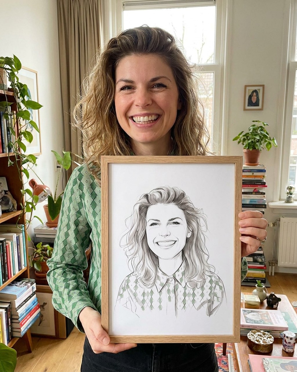 Fashion kunstwerk bij iemand thuis