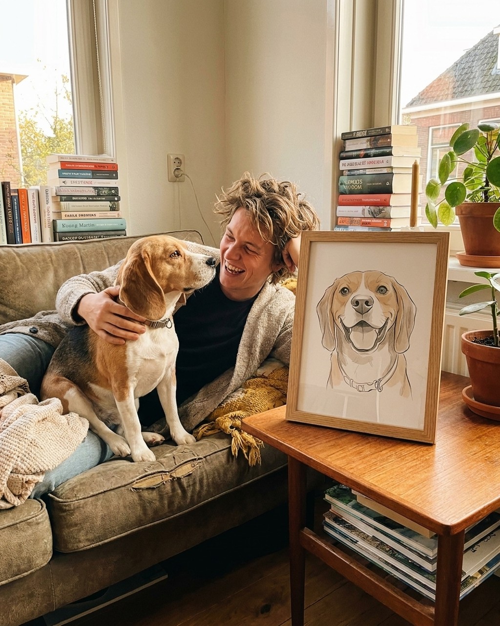 Fashion kunstwerk bij iemand thuis