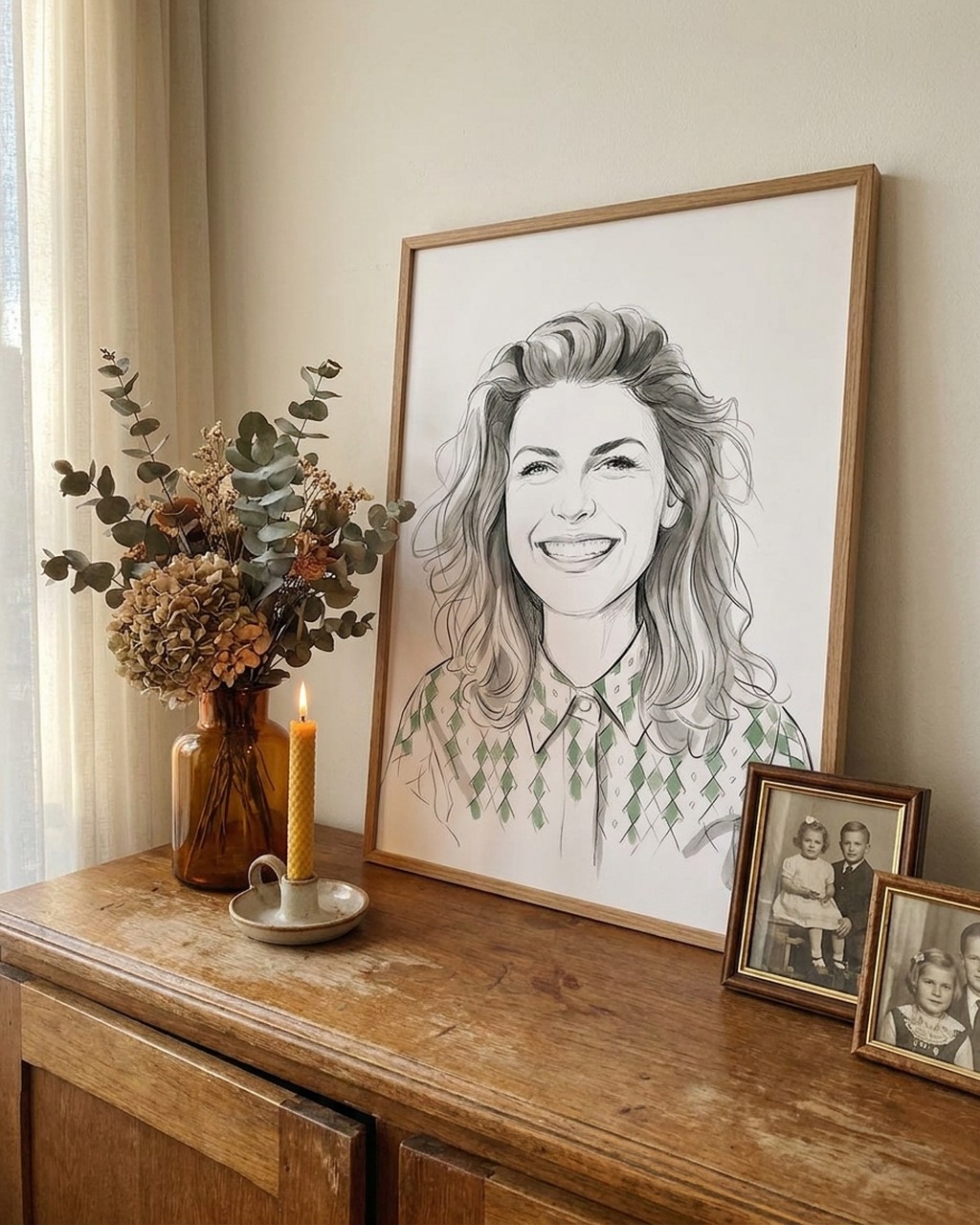 Fashion kunstwerk bij iemand thuis