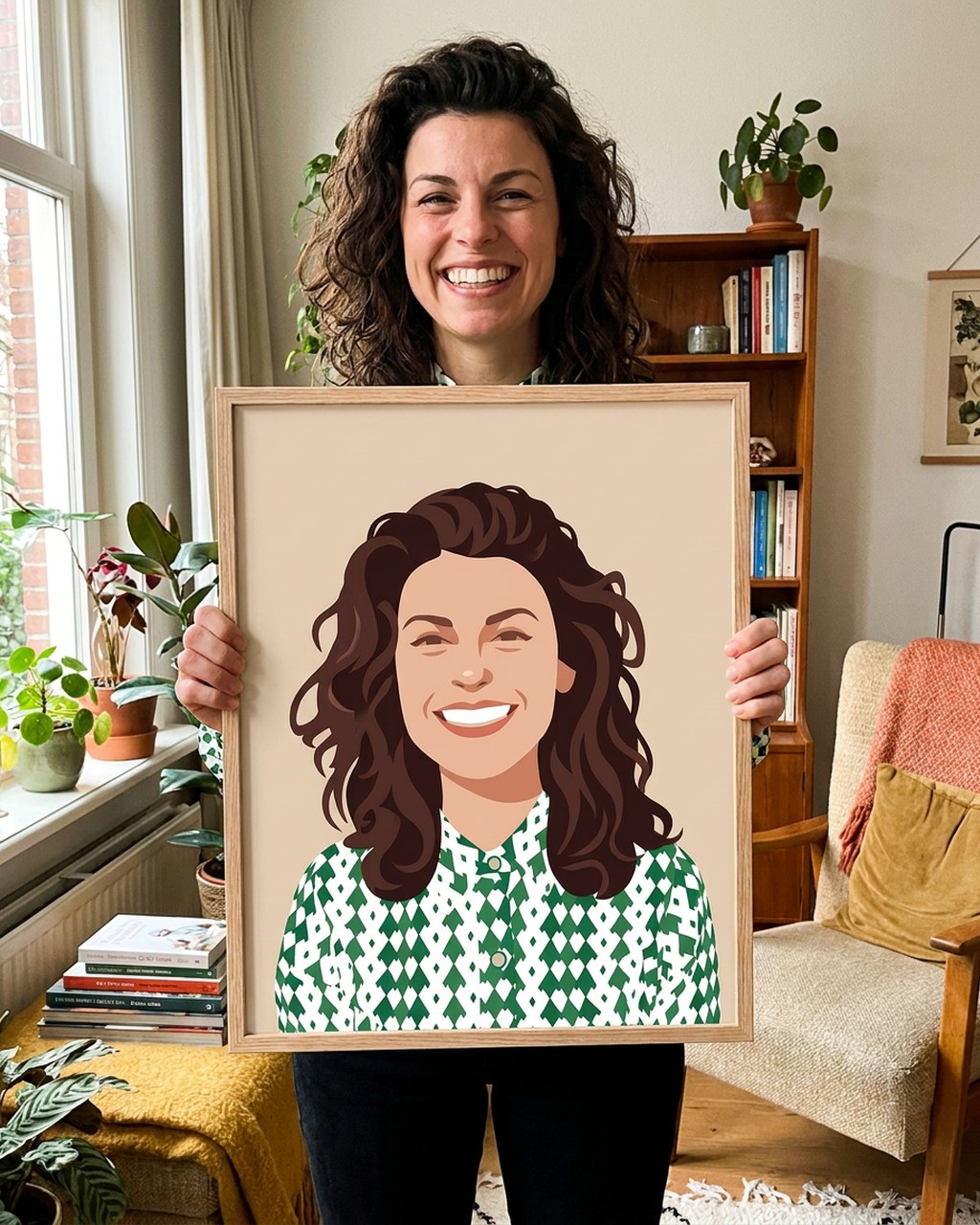 Modern flat artwork in a real home