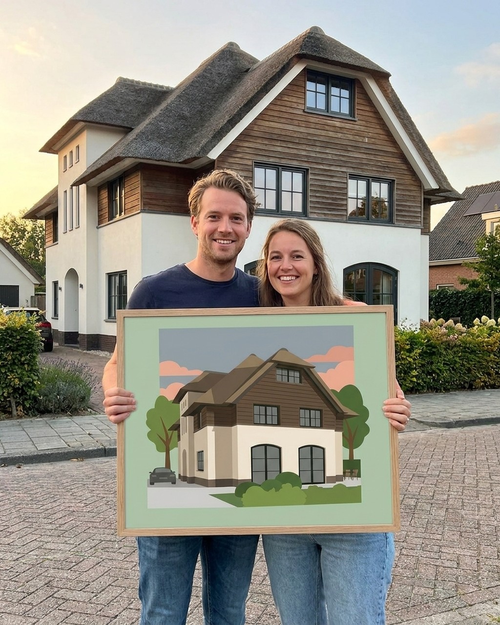 Modern flat artwork in a real home