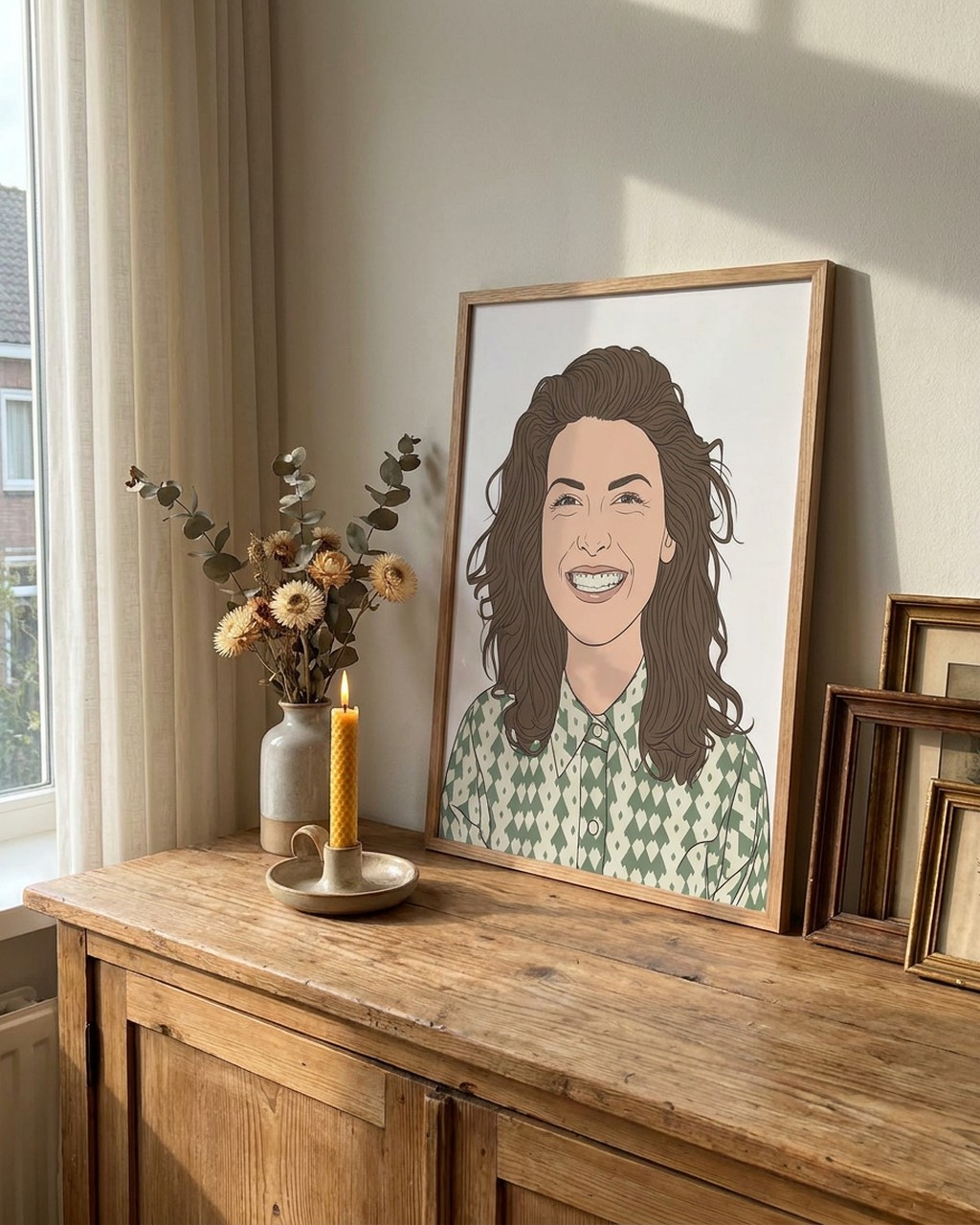 Color artwork in a real home