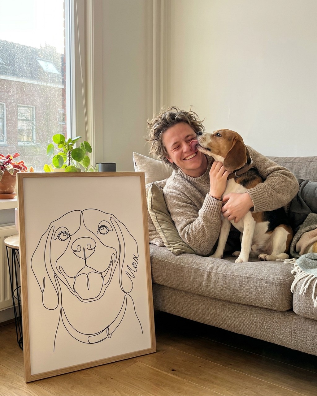 Verborgen naam kunstwerk bij iemand thuis