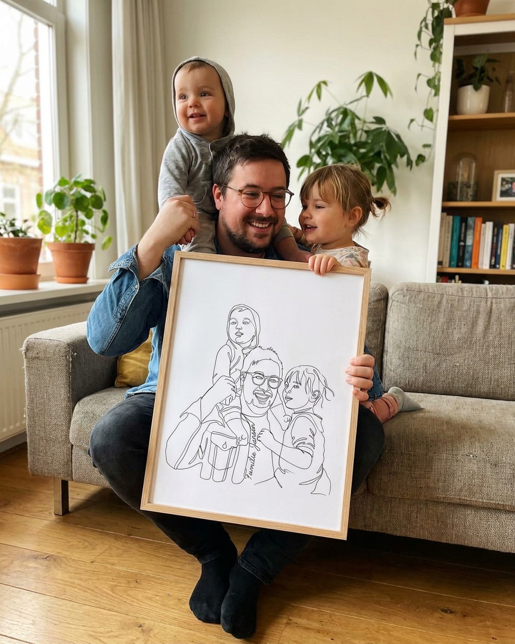 Verborgen naam kunstwerk bij iemand thuis