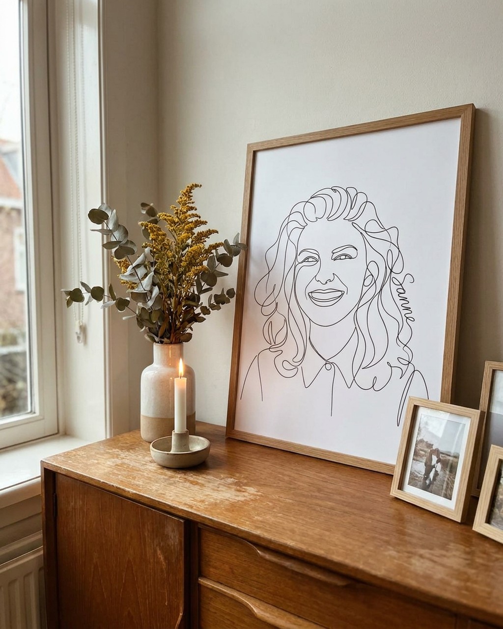 Verborgen naam kunstwerk bij iemand thuis