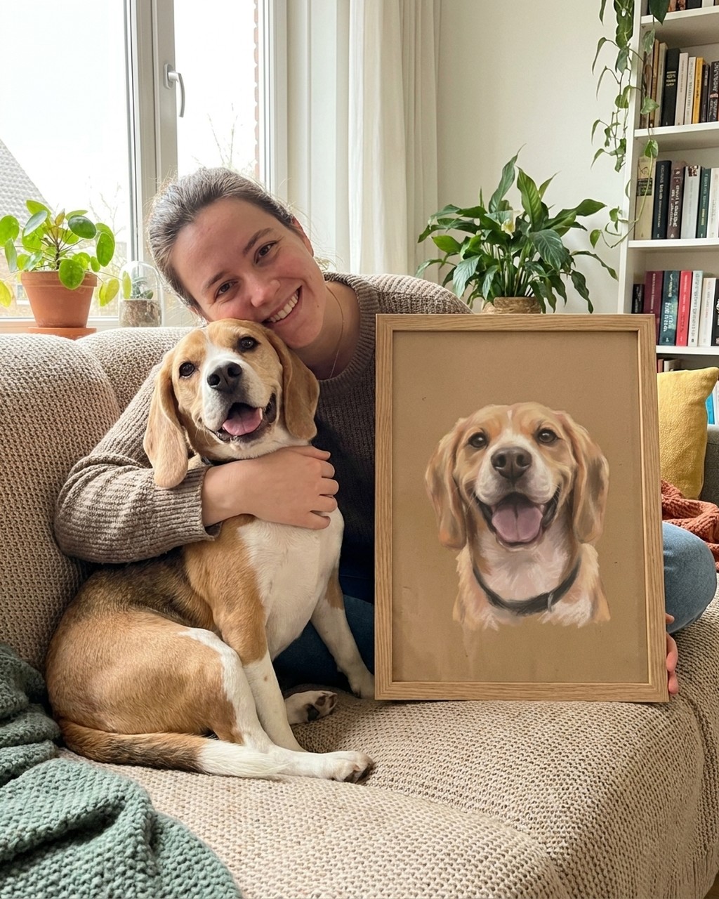 Pastel artwork in a real home