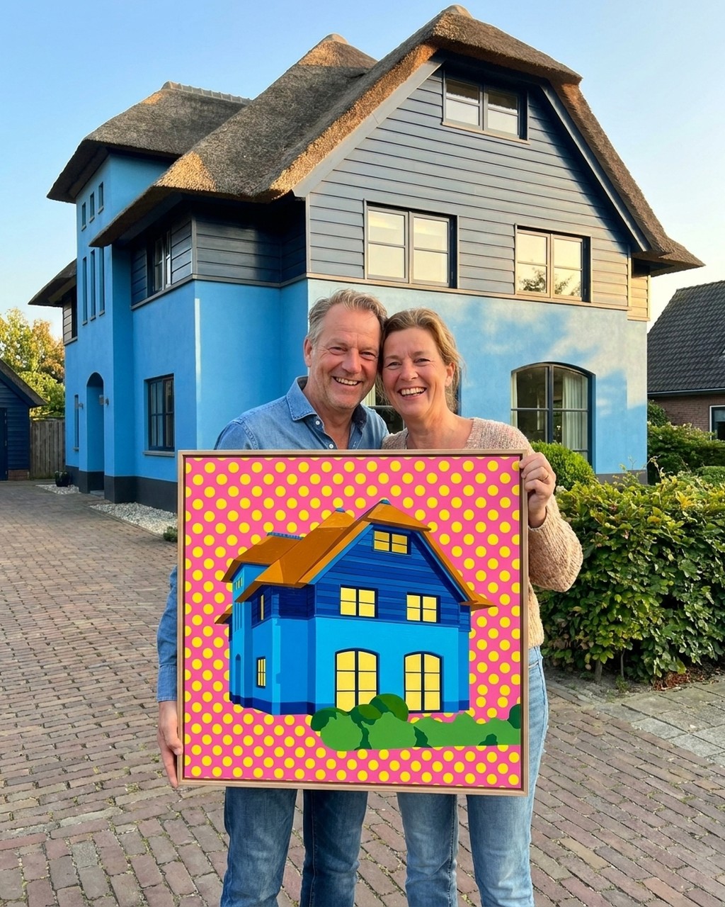 Pop-art kunstwerk bij iemand thuis