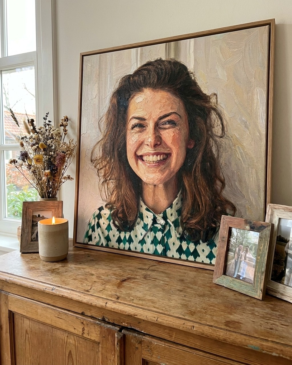 Painting artwork in a real home