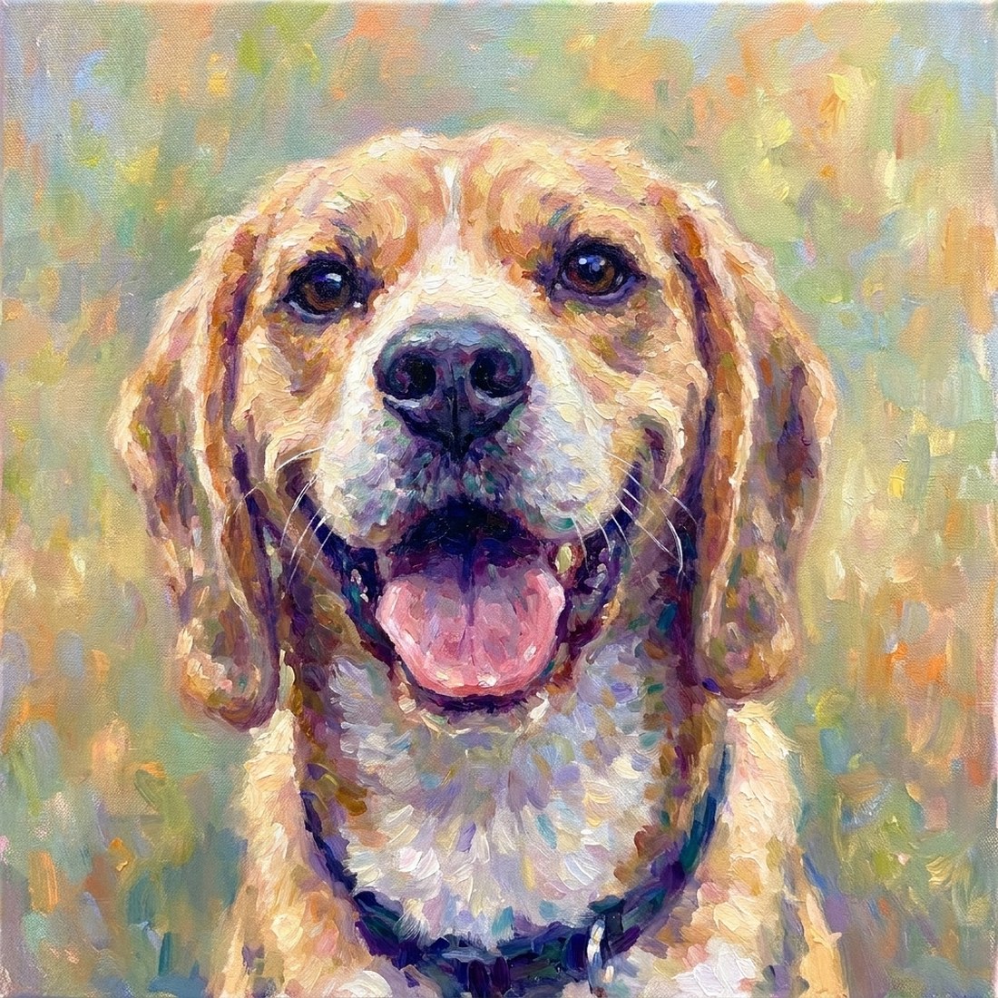 Luminous impressionism of a dog