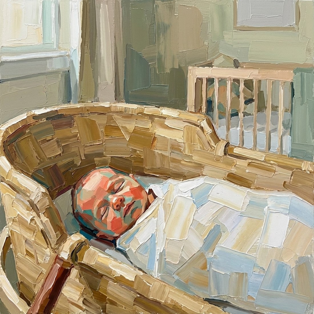 Modern kleurvlak van een baby