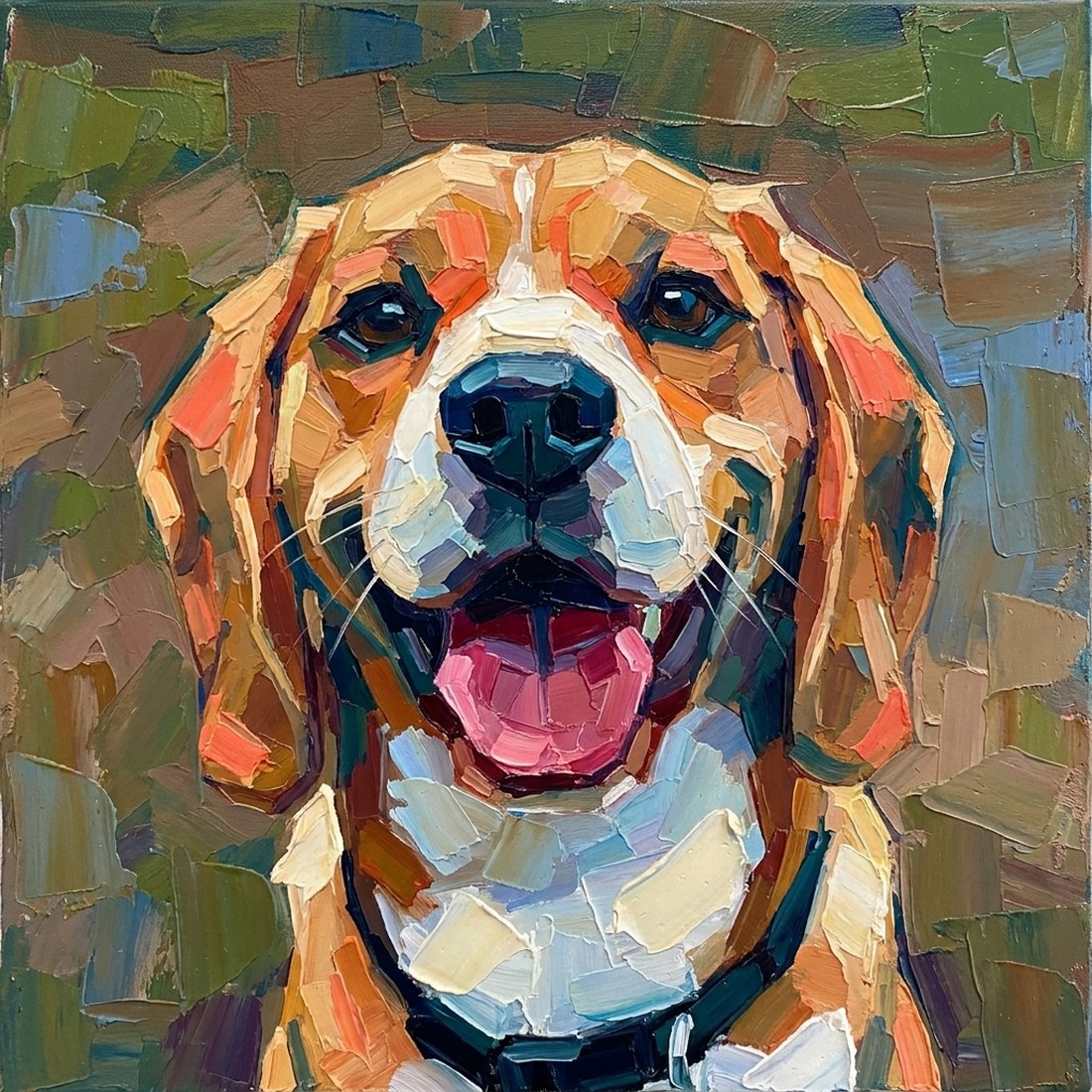 Modern kleurvlak van een hond