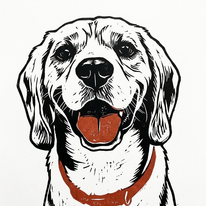 Linocut pet