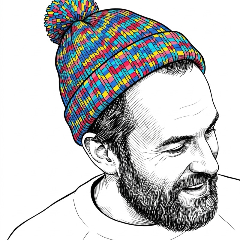 Ink fashion portrait of a man