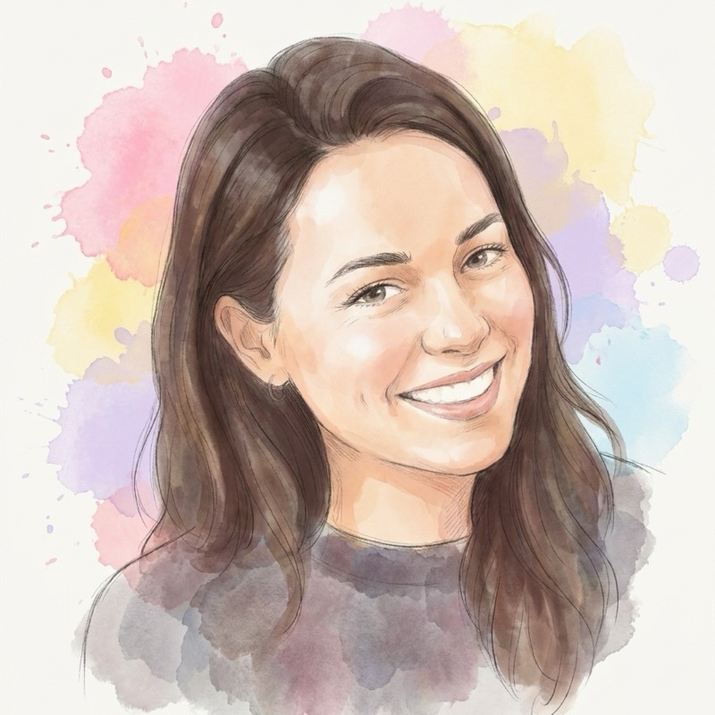Pastel watercolour portrait