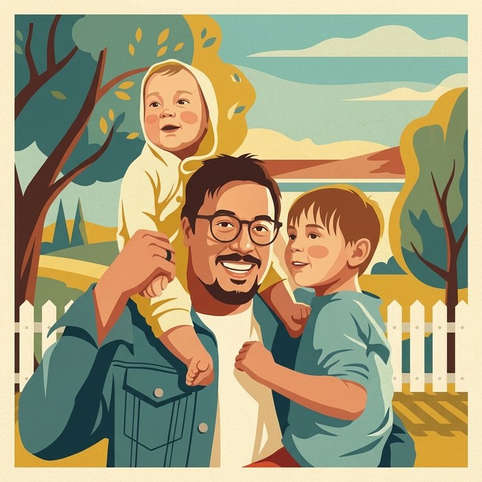 Retro travel poster group